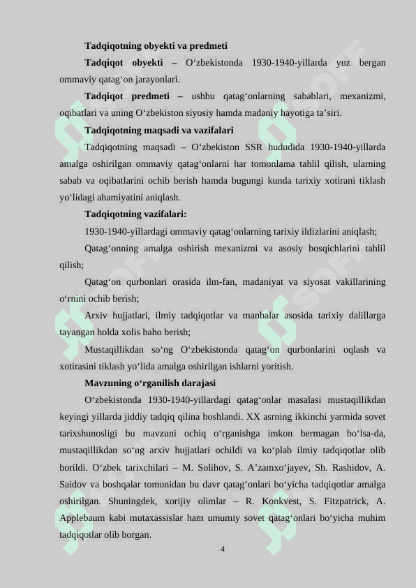 O'zbekistonda 1930-1940 yillarda ommaviy qatag'on 4