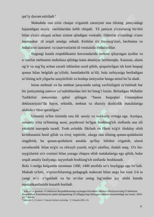 SAVOD O’RGATISH TAYYORLOV DAVRI YOZUV DARSLARINI TASHKIL ETISH 8