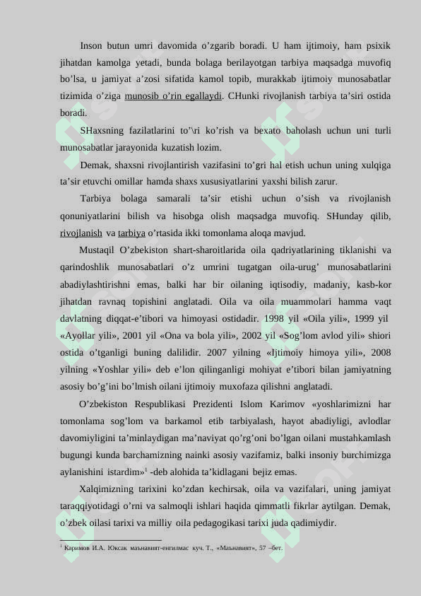 SHAXSNING OILA MUHITI VA JAMIYATDA SHAKLLANISHI 6