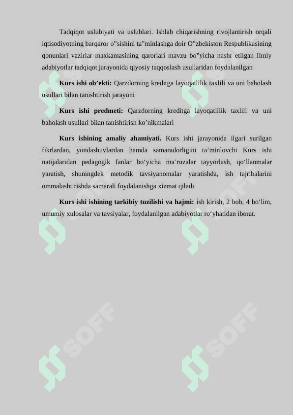 Bank mijozining kreditga layoqatliligini tahlili 3