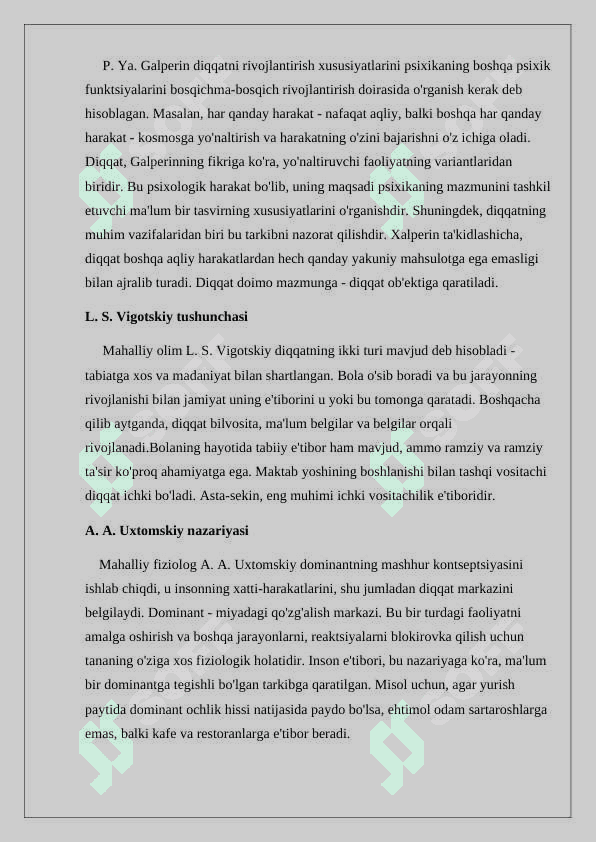 Umumiy psixologiya topshiriqlari 3