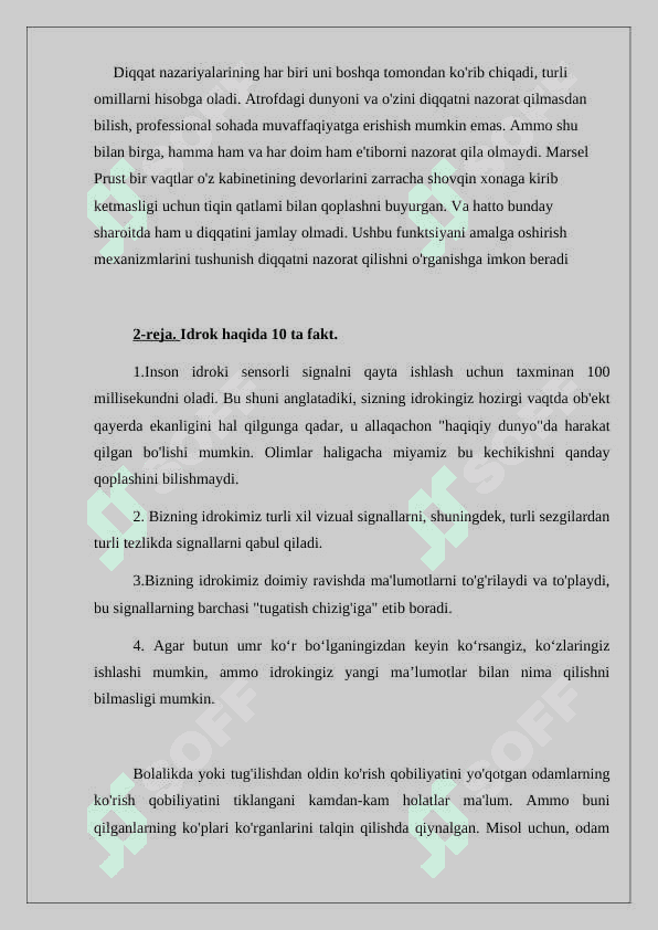 Umumiy psixologiya topshiriqlari 4