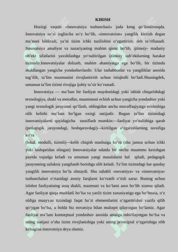 XXI asrda innovatsiya 2