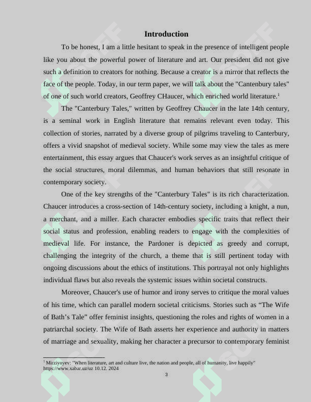 Cantenbury tales by Geoffrey Chaucer 3