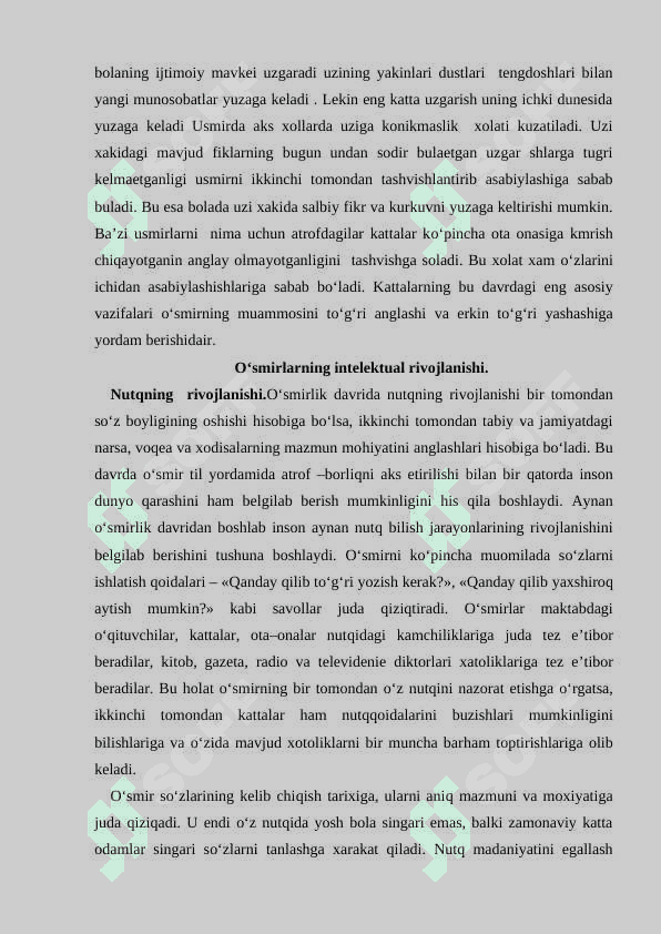 Yosh davrlarining psixologik xususiyatlari 7
