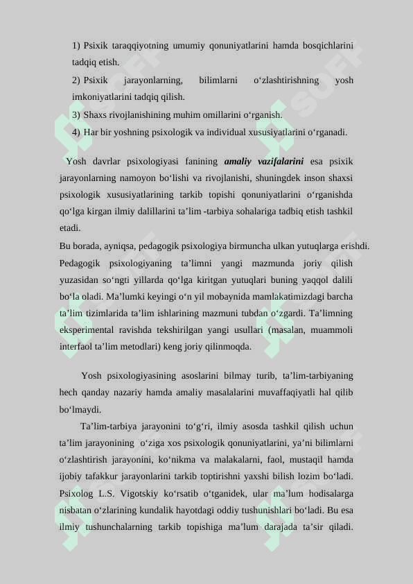 Yosh davrlari psixologiyasi va pedagogik psixologiyaning vazifalari va taqqiqot metodlari 4
