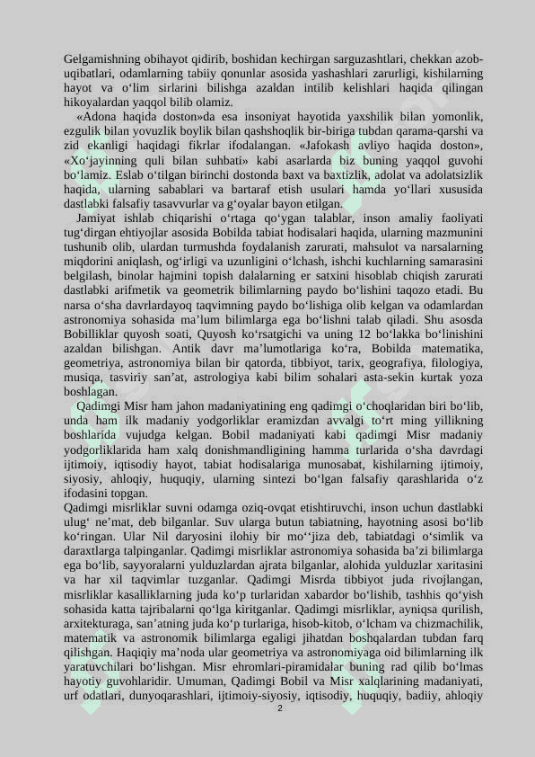 FALSAFIY TAFAKKUR TARAQQIYOTI BOSQICHLARI: SHARQ FALSAFASI 2