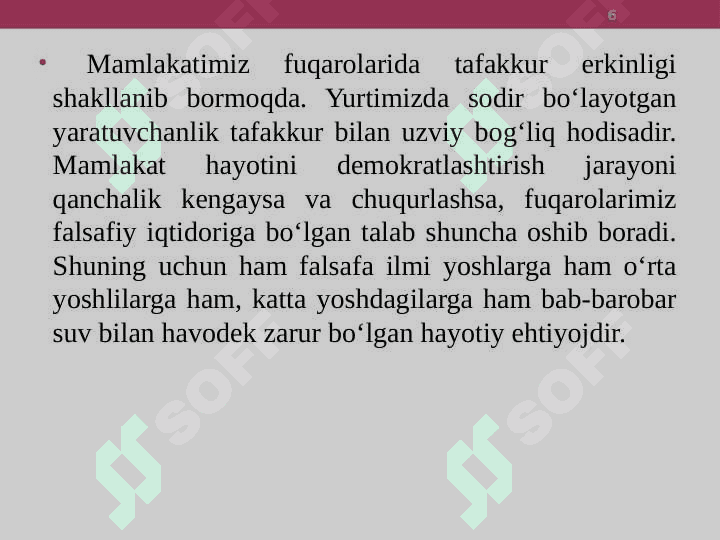Falsafa va uning jamiyat hayotidagi roli 6