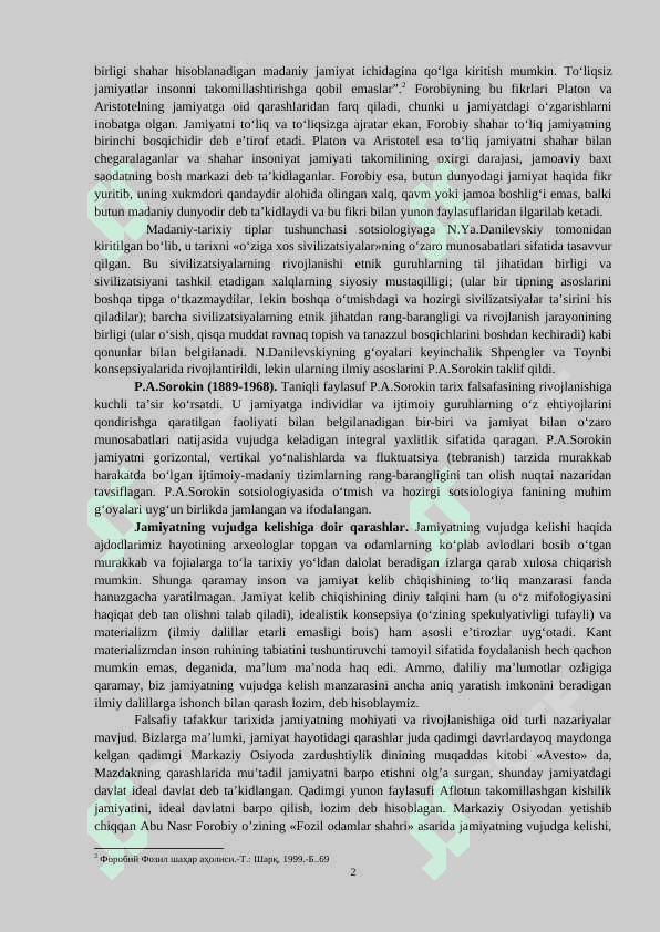 JAMIYAT FALSAFASI 2