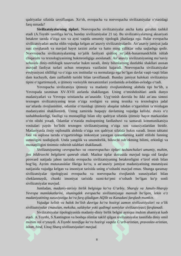 JAMIYAT FALSAFASI 8