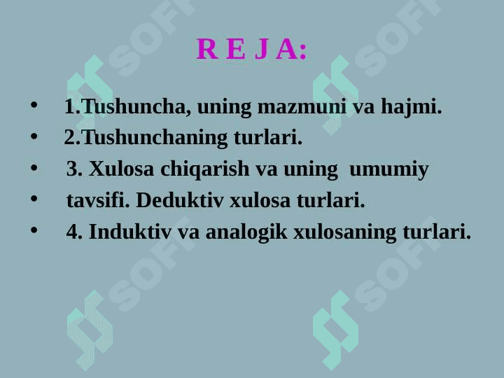 Tafakkur shakllari, tushuncha, hukm va xulosa 2
