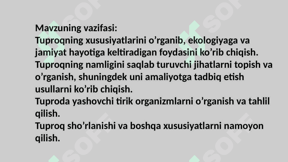 Tuproq ekologik omil sifatida 5