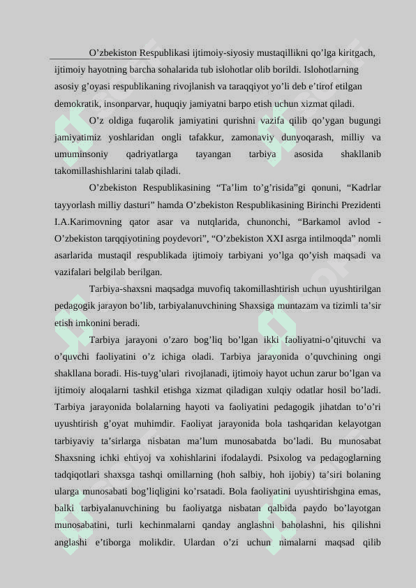 O‘QUVCHILARDA MILLIY G‘URURNI SHAKLLANTIRISH 8