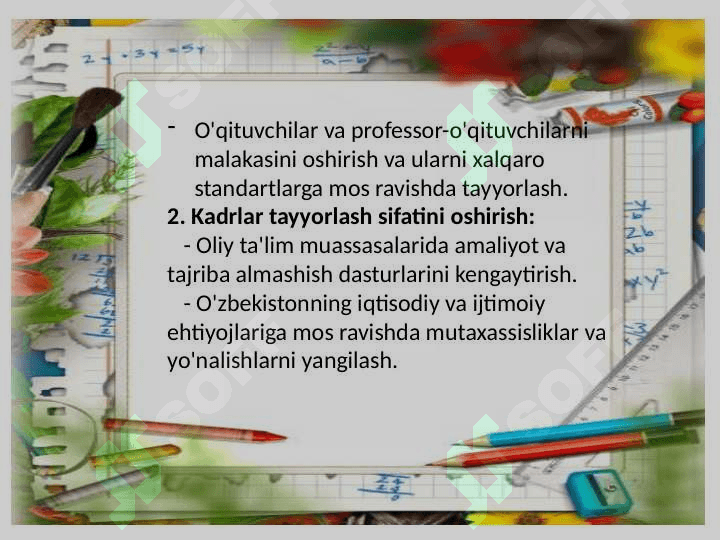O’zbekistonda Oliy ta’lim sohasidagi olib borilgan islohotlar va ularning istiqbollari 4