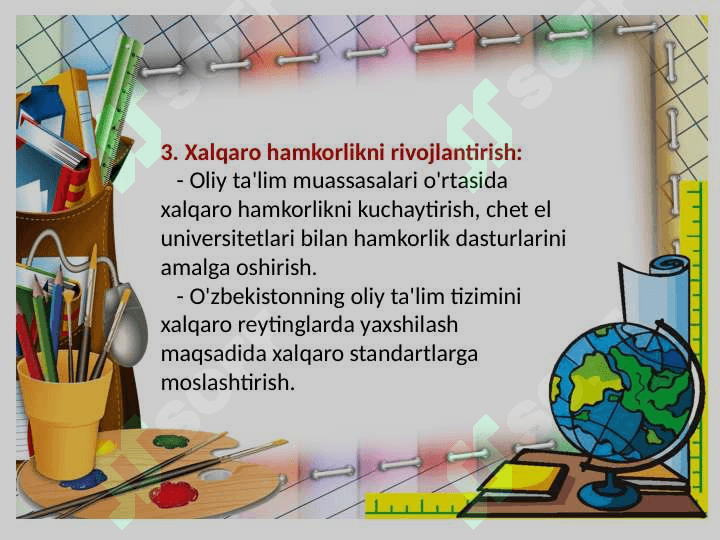 O’zbekistonda Oliy ta’lim sohasidagi olib borilgan islohotlar va ularning istiqbollari 5