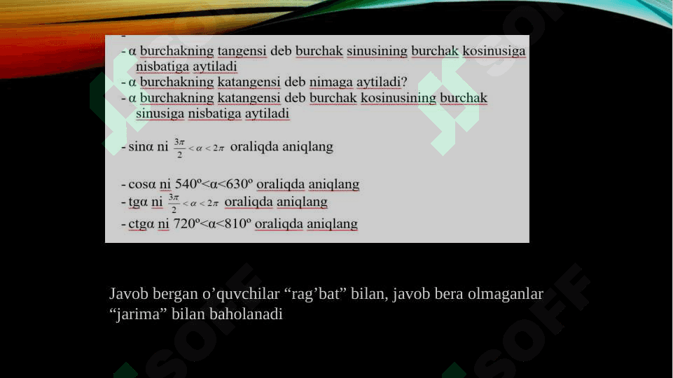 Trigonometrik ayniyatlar. 4