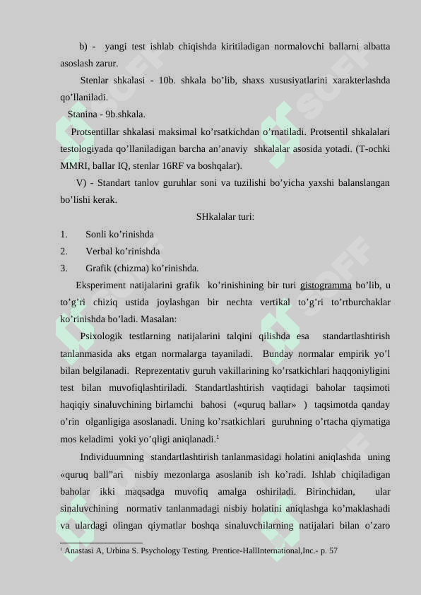 Testlarga qo’yiladigan psixometrik  talablar 3
