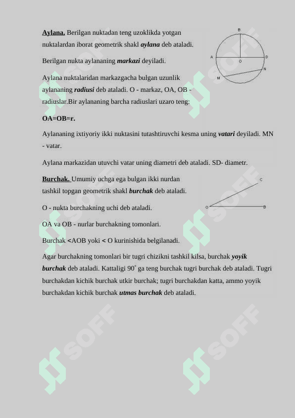 Maktab matematikasida planimetriya asosiy tushunchalarini kiritish metodikasi. 8