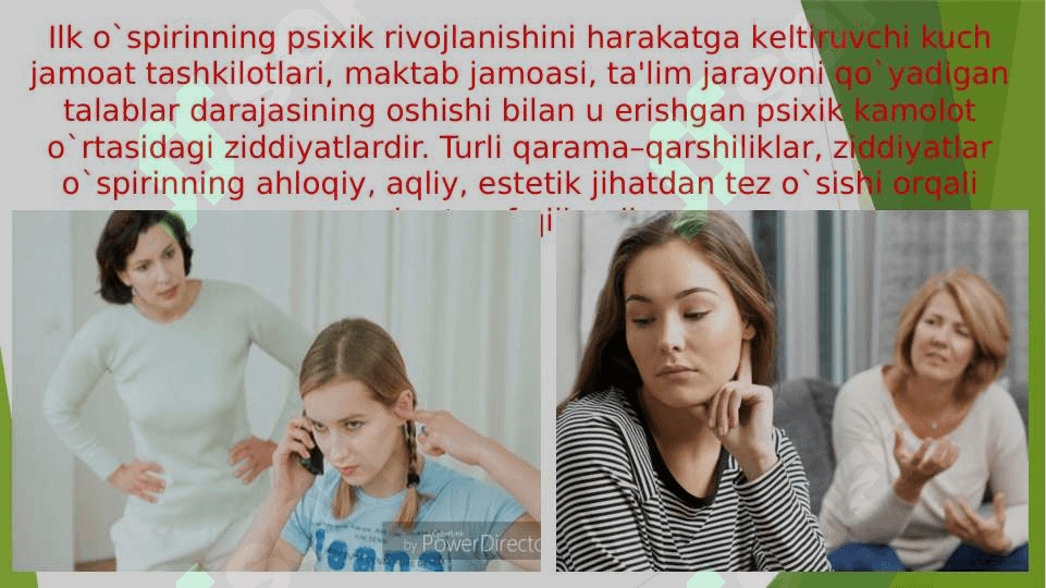 Rivojlanishning psixologik xususiyatlari (bilish, shaxsiy emotsional soha). 2