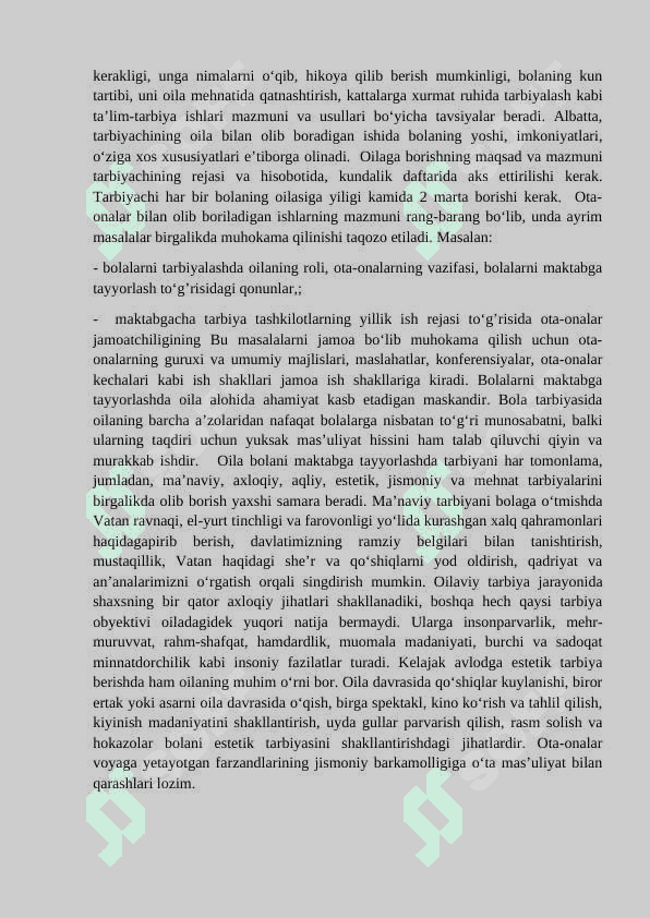 Ota-onalar va tarbiyachilar o‘rtasida samarali hamkorlik qilishning tamoillari 8