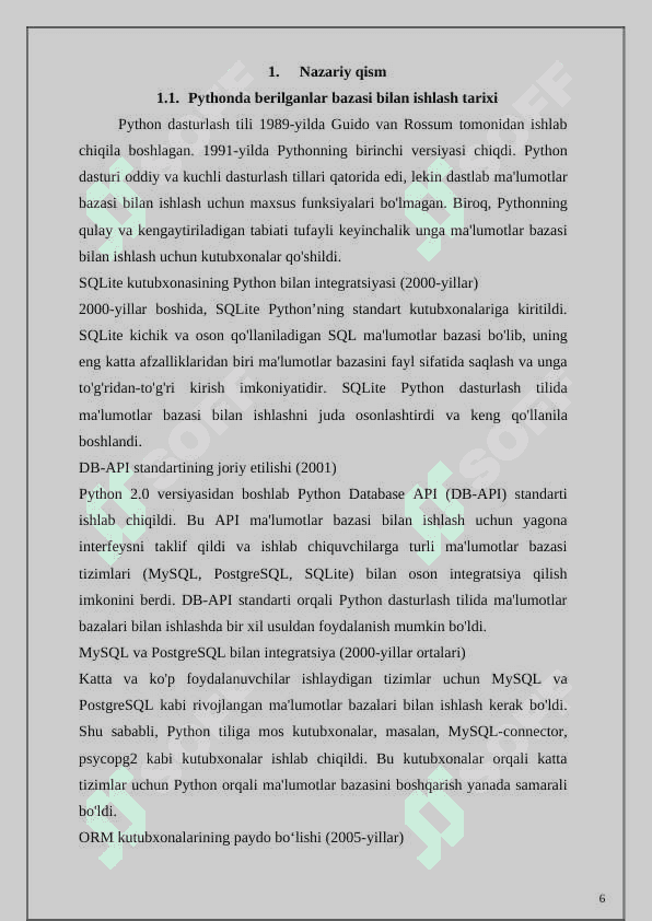 Pythonda berilganlar bazasi bilan ishlash 6
