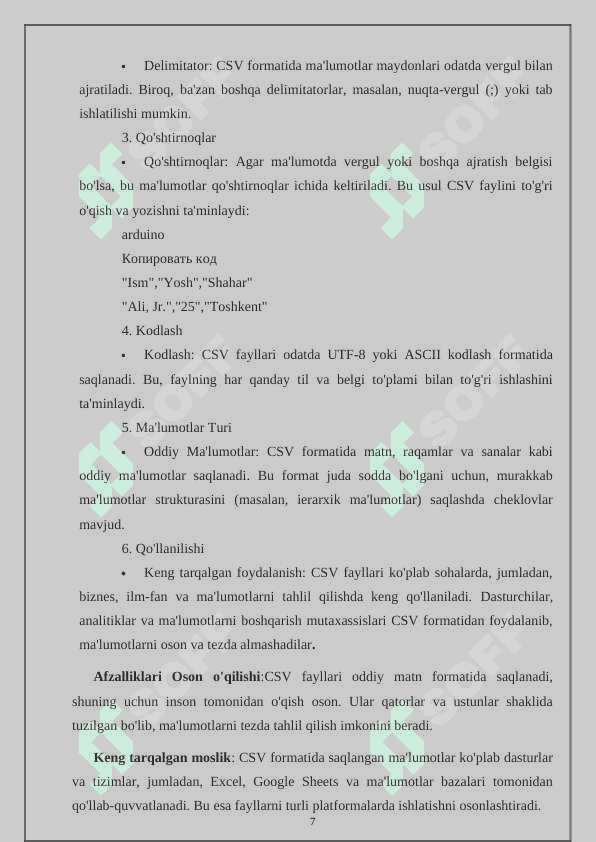 Pythonda CSV fayllari bilan ishlash 7