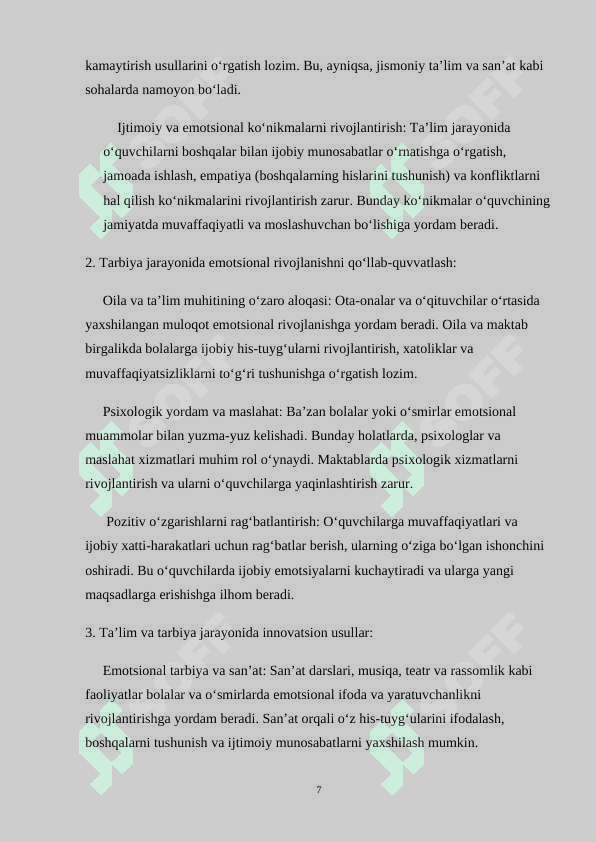 Shaxsning emotsional sohasini rivojlanishiga ta’sir etuvchi omillari 7