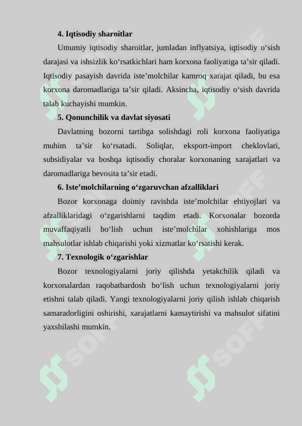 Bozor sharoitida korxona faoliyatining   samaradorligiga ta’sir etuvchi omillar. 3