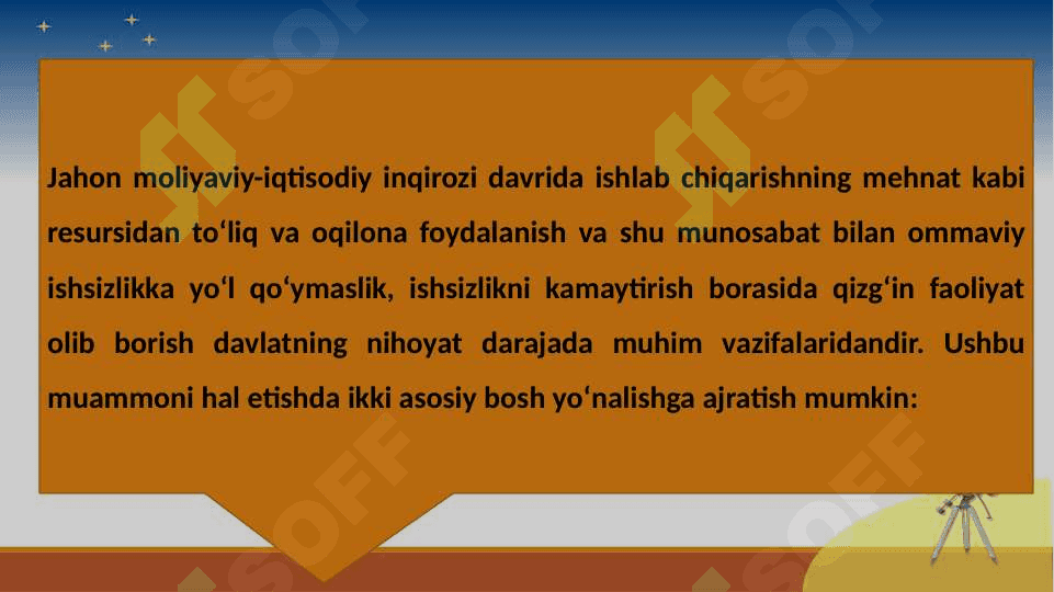 O’zbekiston respublikasida ishsizlikni kamaytirish yo`llari 4