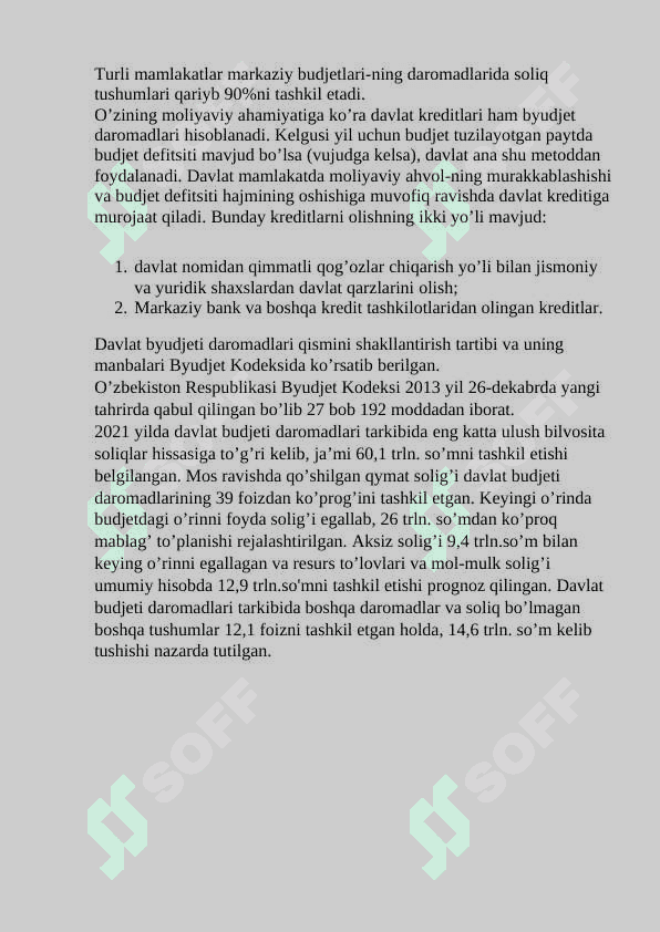 Davlat byudjeti tarkibi va uni takomillashtirish yo’llari. 7