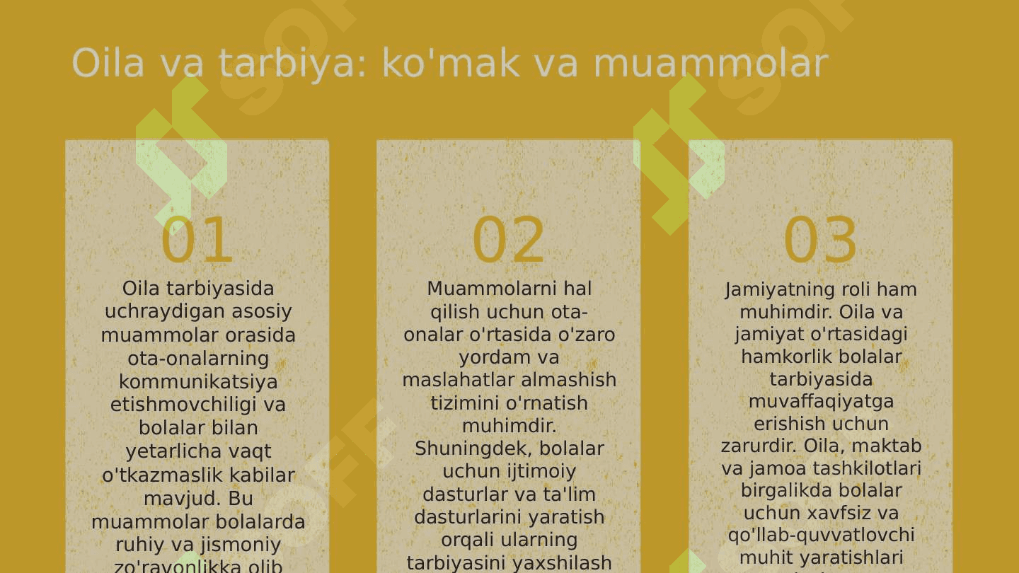 BOLALARGA NISBATAN ZOʻRAVONLIKNI OLDINI OLISH CHORA TADBIRLARI 6