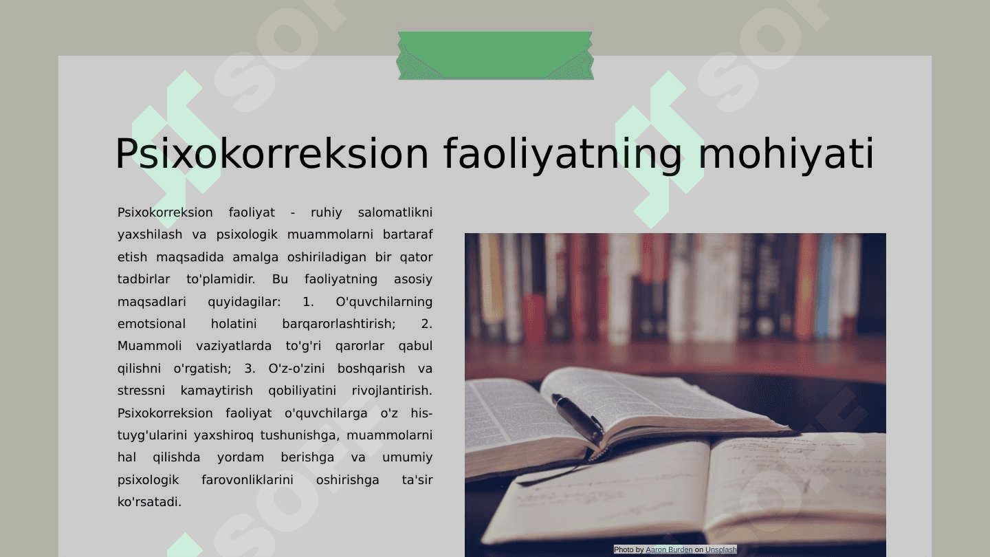 O‘quvchilar bilan psixokorreksion yo‘nalishda faoliyat olib borish 3