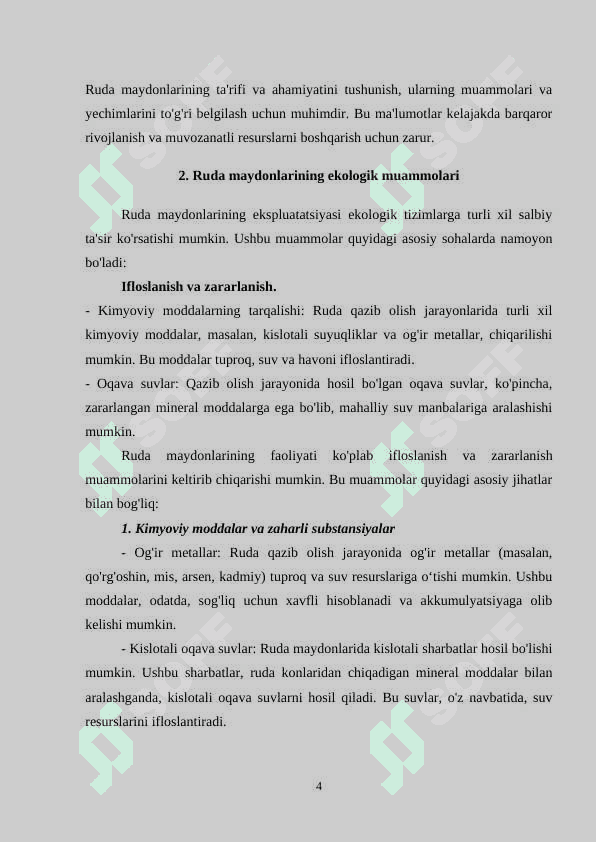 Ruda maydonlarining ekologik muammolari va yechimlari 4