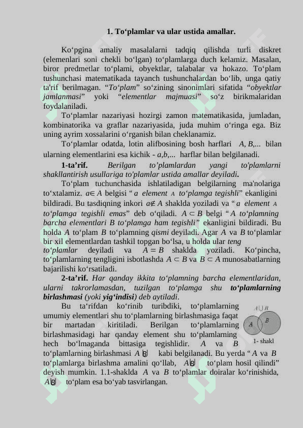 TO‘PLAMLAR VA ULAR USTIDA AMALLAR 3