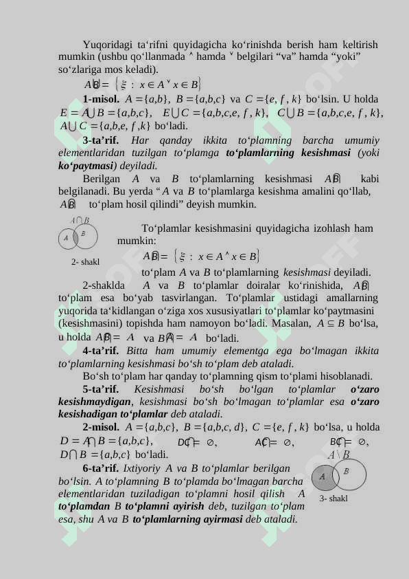 TO‘PLAMLAR VA ULAR USTIDA AMALLAR 4