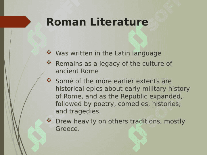 Roman literature.... 2