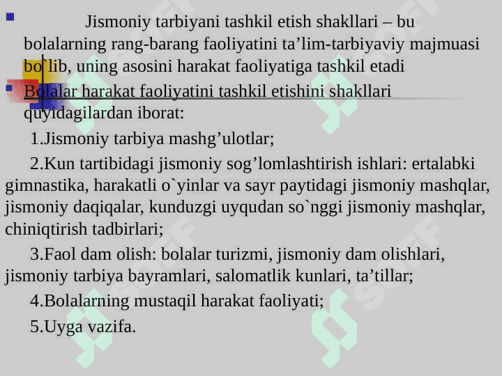 MAKTABGACHA TARBIYA MUASSASALARIDA JISMONIY TARBIYANI TASHKIL ETISH SHAKLLARI 2