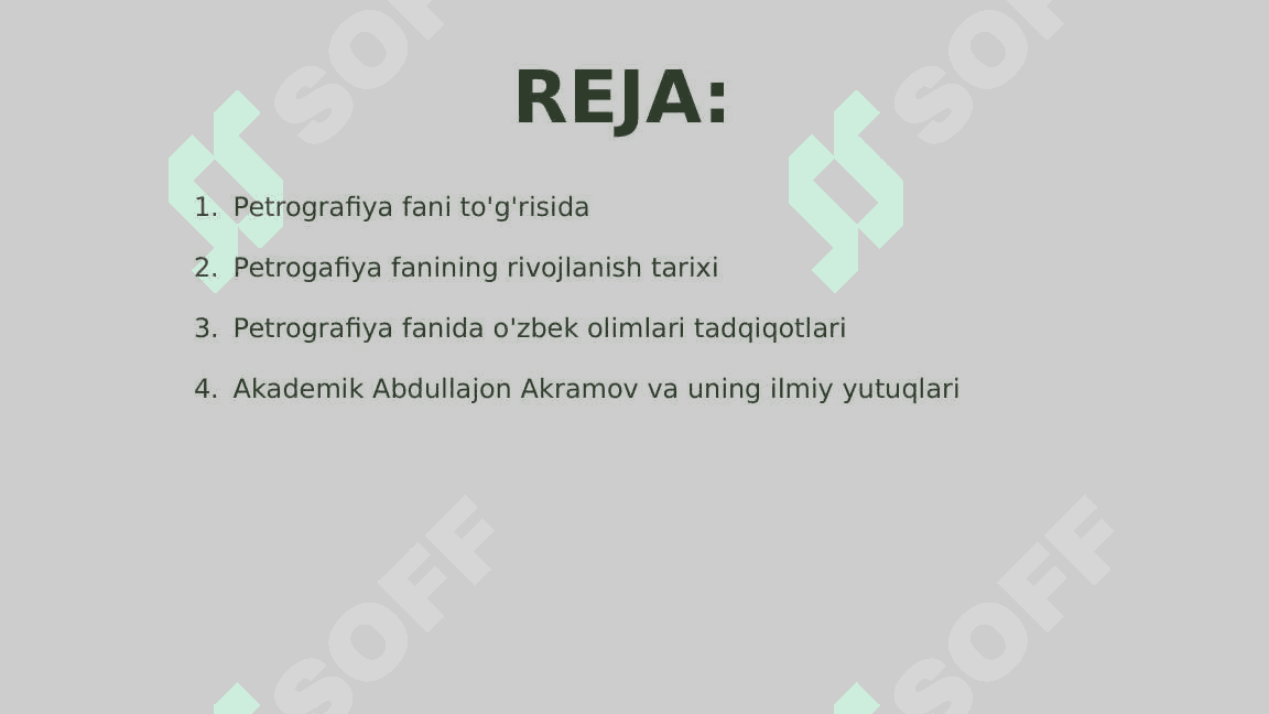Petrografiya faniga katta hissa qo'shgan o'zbek olimlari 2