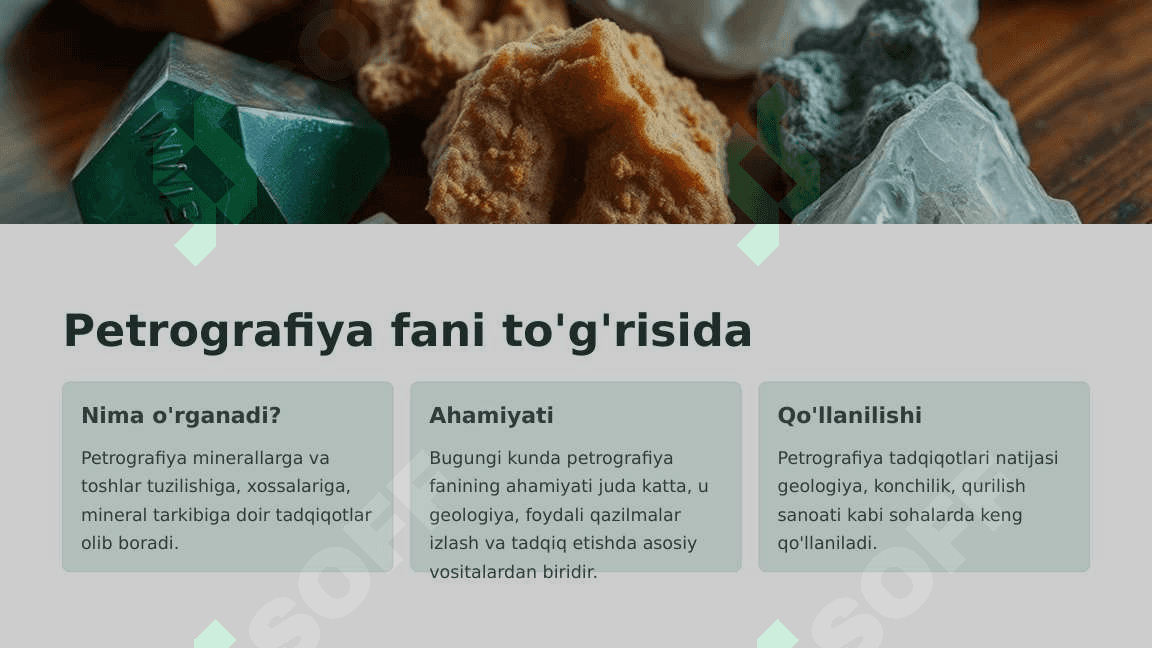 Petrografiya faniga katta hissa qo'shgan o'zbek olimlari 3