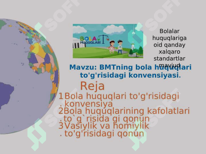 BMTning bola huquqlari to'g'risidagi konvensiyasi 4