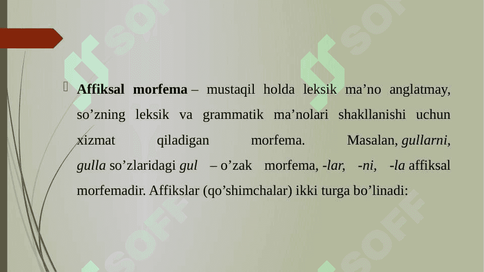 BOSHLANGICH SINFLARDA SO‘ZINING MORFEMIK TARKIBINI O‘RGANISH METODIKASI 4