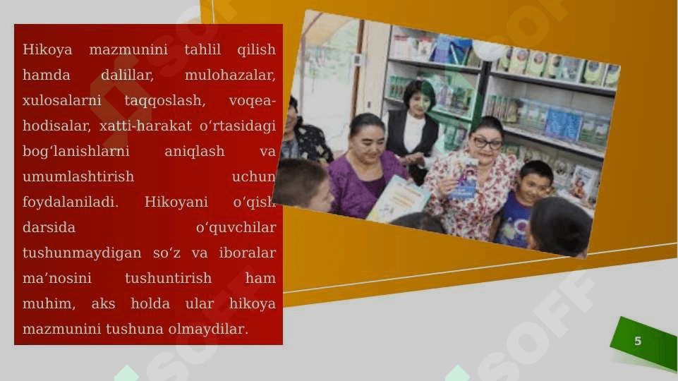 Hikoya janridagi asarni o’qitish metodikasi 5