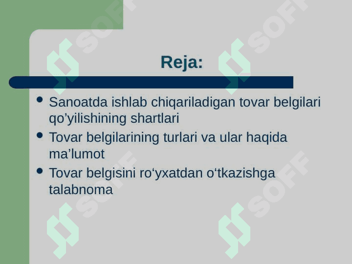 Sanoat tovar belgilari turlari va ularga talabnomalar tuzish 3