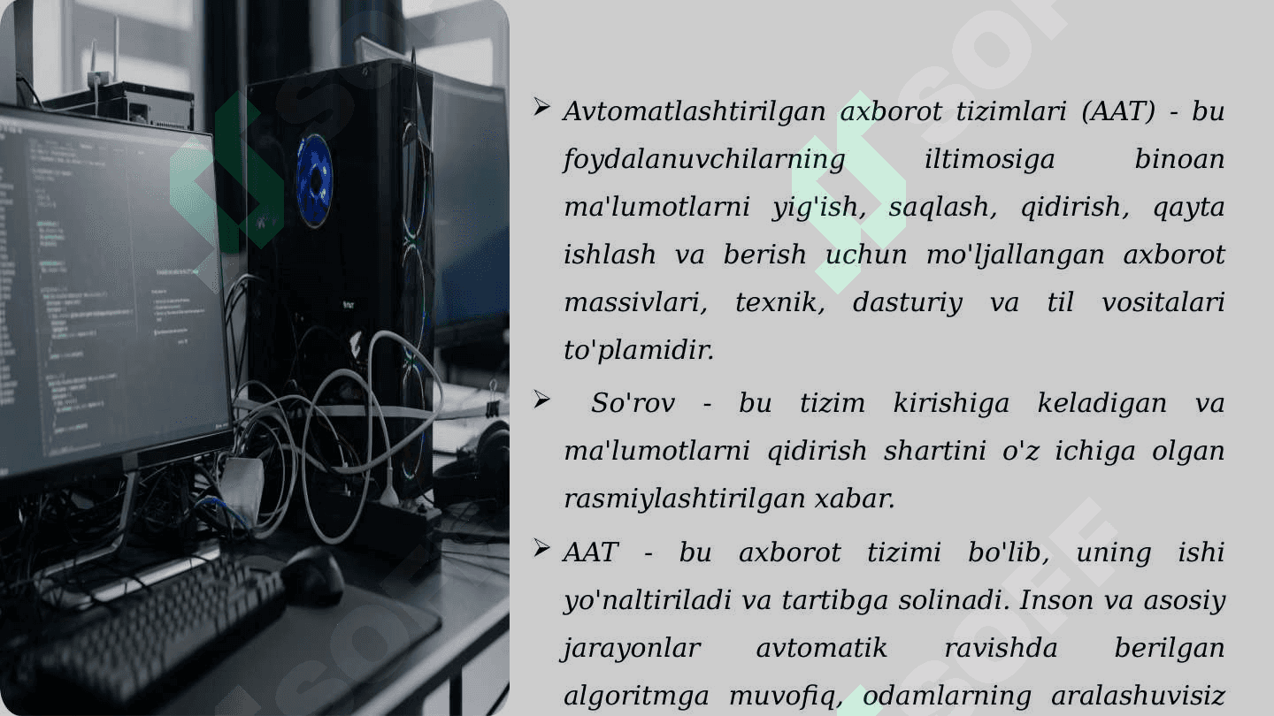 Avtomatlashgan axborot tizimlari 4