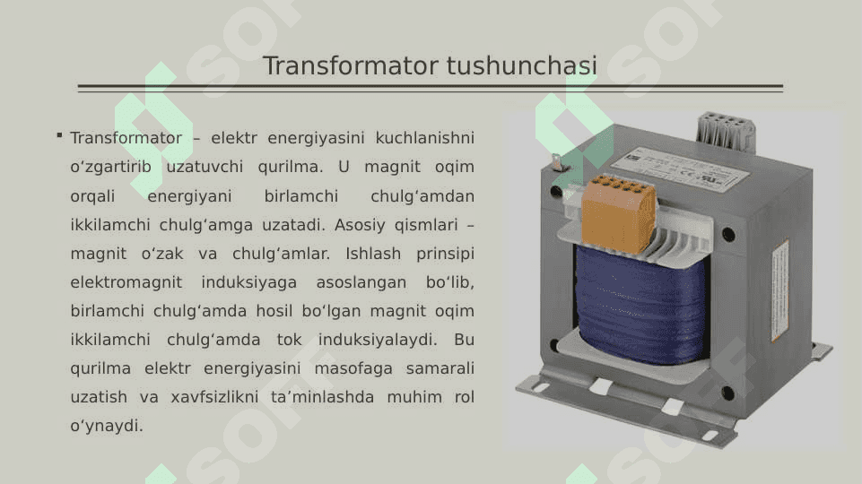 Bir fazali uch chulg'amli transformatorlar 3
