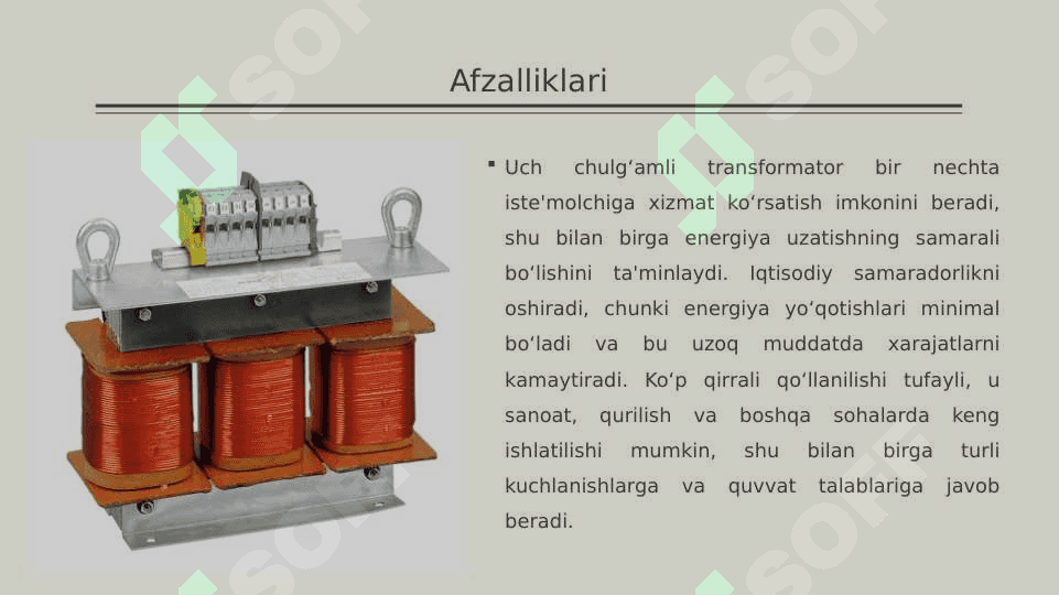 Bir fazali uch chulg'amli transformatorlar 8