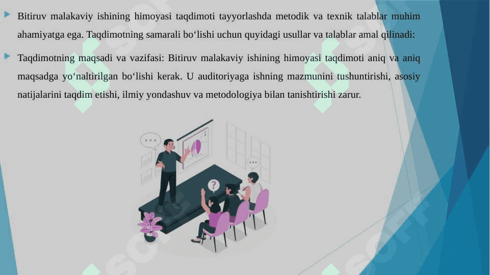 BITIRUV MALAKAVIY ISH HIMOYASI. TAQDIMOTLARNI TAYYORLASHDA UCHUN ZARUR METODIK VA TEXNIK TALABLAR 3