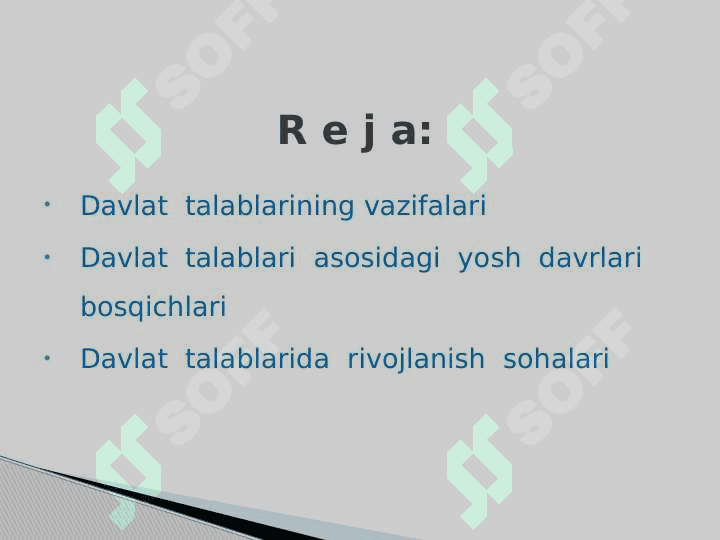 Ilk va maktabgacha yoshdagi bolalar rivojlanishiga qo‘yiladigan Davlat talablari 2