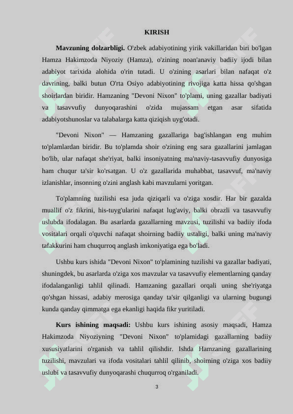 HAMZANING "DEVONI NIXON" TO'PLAMINING TUZILISHI VA G'AZALLAR BADIYATI 3