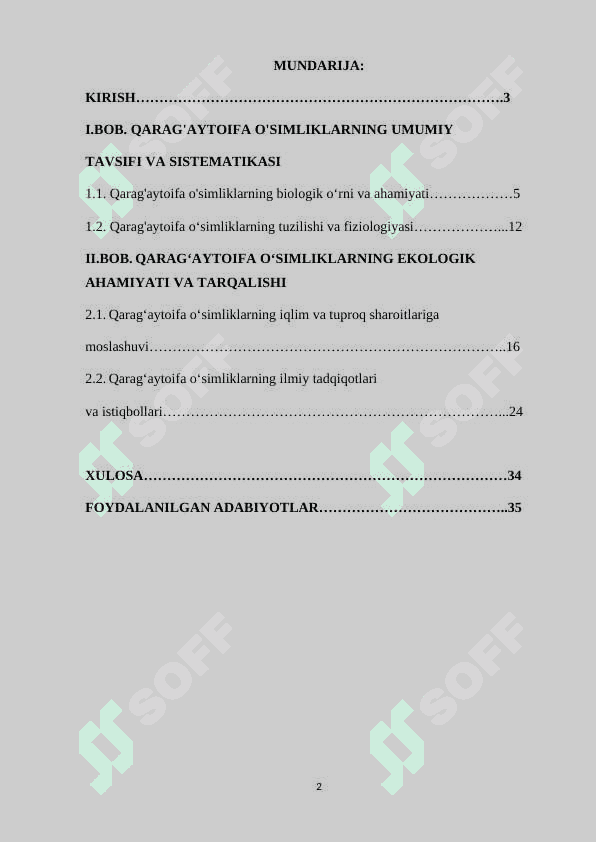 QARAG'AYTOIFA O'SIMLIKLAR 2